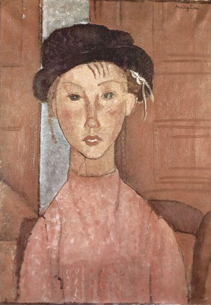 Amedeo Modigliani Madchen mit Hut oil painting picture